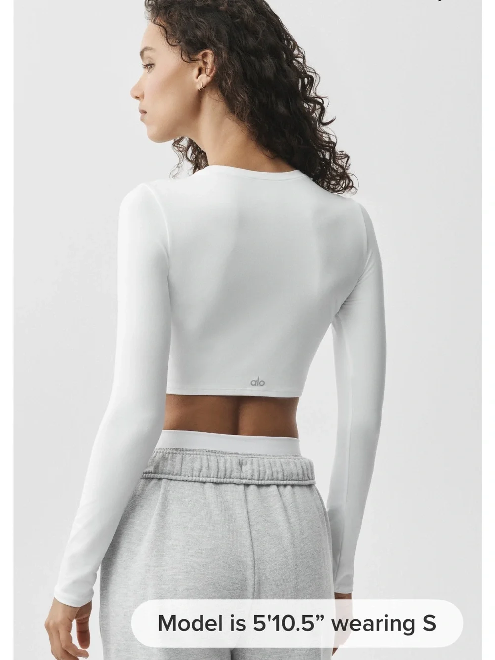 ALO Yoga Finesse Long-Sleeve Crop Top NWOT